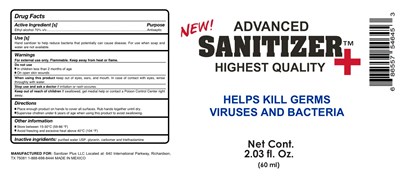 Advanced Sanitizer 60ml 70% Alcohol (Advance Sanitizer 60 mL)